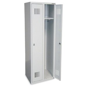 OFFICE PRO Dvoudílná kovová šatní skříň SS 30-2