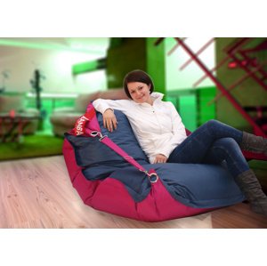 BEANBAG Sedací vak 189x140 duo pink - jeans