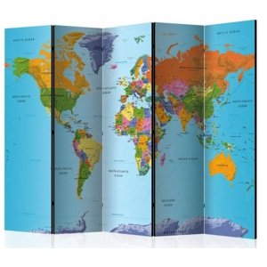 Murando DeLuxe Paraván barevná geografie 5ti dílný