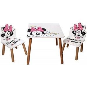 BHome Dětský stůl s židlemi MINNIE MOUSE