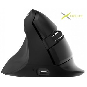 ERGO-PRODUCT Delux M618mini bezdrátová myš černo-šedá levoruká (M618ZD-GL)