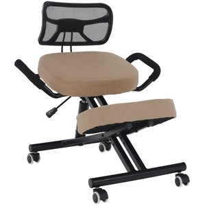 TEMPO KONDELA Ergonomická klekačka RUFUS béžová/černá