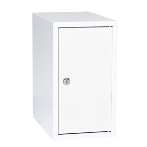 Uzamykatelný box na osobní věci Cube, 450x250x400 mm, bílá/bílé dveře