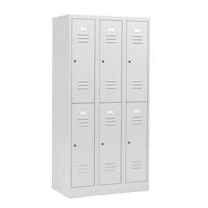 Šatní skříň Campus, 3 sekce/6 dveří, vč. zámků