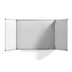 Bílá magnetická tabule, rozevírací, 2400x900 mm