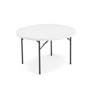 Plastový skládací stůl Mika, ? 1220 mm, černá konstrukce