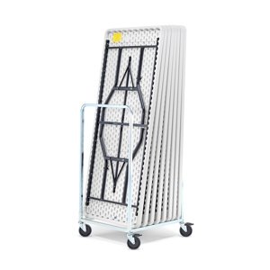 Set: 8x skládací stůl 1530x760 mm, šedý + vozík na stoly
