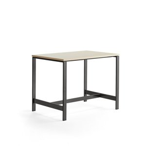 Stůl Various, 1200x800 mm, výška 900 mm, černé nohy, bříza