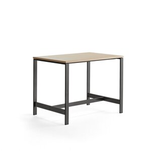 Stůl Various, 1200x800 mm, výška 900 mm, černé nohy, dub