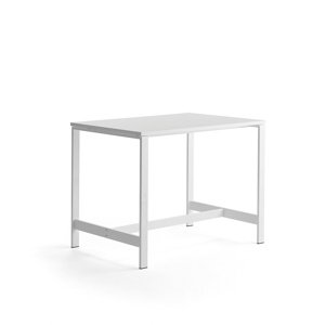 Stůl Various, 1200x800 mm, výška 900 mm, bílé nohy, bílá