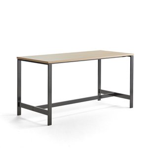 Stůl Various, 1800x800 mm, výška 900 mm, černé nohy, dub