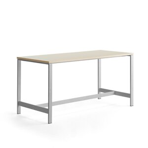 Stůl Various, 1800x800 mm, výška 900 mm, stříbrné nohy, bříza