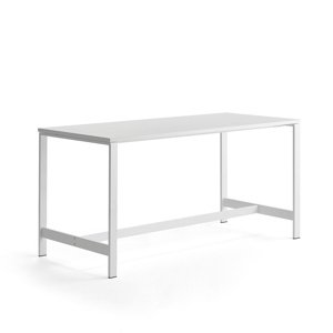 Stůl Various, 1800x800 mm, výška 900 mm, bílé nohy, bílá