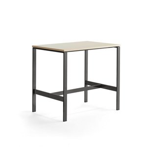 Stůl Various, 1200x800 mm, výška 1050 mm, černé nohy, bříza