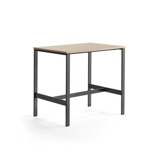 Stůl Various, 1200x800 mm, výška 1050 mm, černé nohy, dub