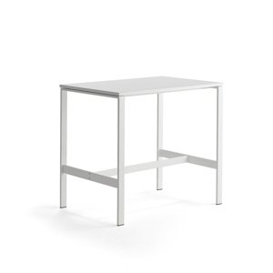 Stůl Various, 1200x800 mm, výška 1050 mm, bílé nohy, bílá