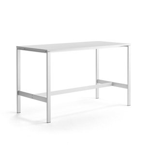 Stůl Various, 1800x800 mm, výška 1050 mm, bílé nohy, bílá