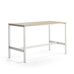 Stůl Various, 1800x800 mm, výška 1050 mm, bílé nohy, dub