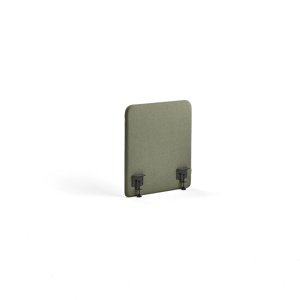 Stolový paraván ZONE, černé svorky, 600X650x36 mm, potah Rivet, zelenomodrá
