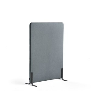 Paraván ZONE, 1360x1000x46 mm, potah Rivet, černé nohy, modrošedá