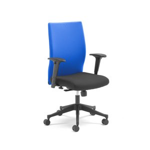 Kancelářská židle Milton, s područkami, modrá