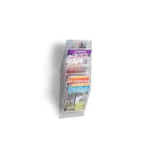 Stojan na prospekty INFORM, 6x A4 na výšku, transparentní