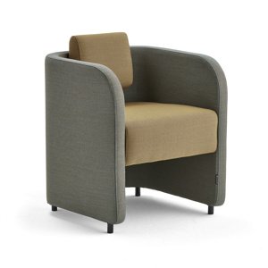 Křeslo COMFY, vlněný potah, tyrkysovo-oranžová/zlatá