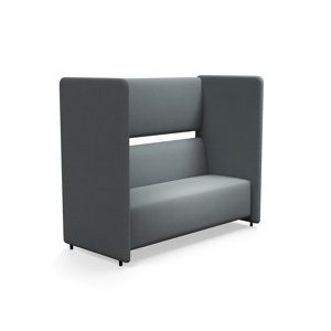Akustická pohovka CLEAR SOUND, 3místná, potah Pod CS, stříbrnošedá