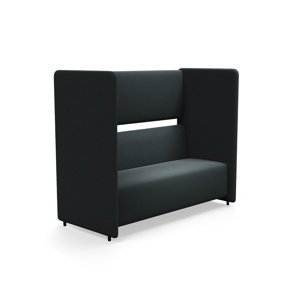 Akustická pohovka CLEAR SOUND, 3místná, potah Focus Melange, antracitově šedá