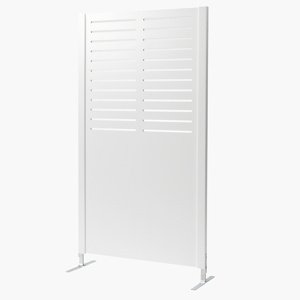 Dřevěný paraván Free, vzor pruh, 1720x940 mm, bílá