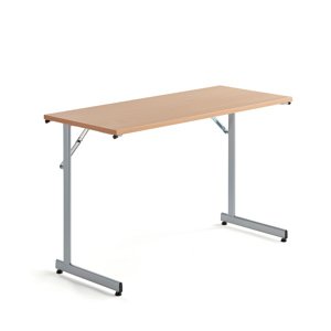 Skládací stůl Claire, 1200x500 mm, buk, hliníkově šedá