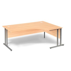 Psací stůl Flexus, pravý, 1800x1200 mm, buk