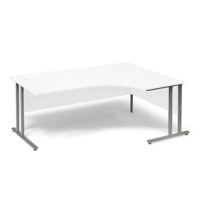 Psací stůl Flexus, pravý, 1800x1200 mm, bílá