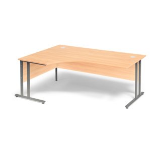 Psací stůl Flexus, levý, 1800x1200 mm, buk