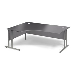 Psací stůl Flexus, levý, 1800x1200 mm, šedá