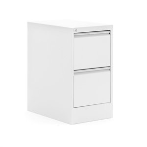 Kovová kartotéka Include, 2 zásuvky A4, 740x415x630 mm, bílá