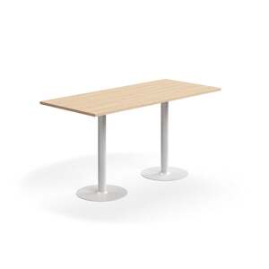Barový stůl VERTICUS, 1800x800x900 mm, dub/bílá