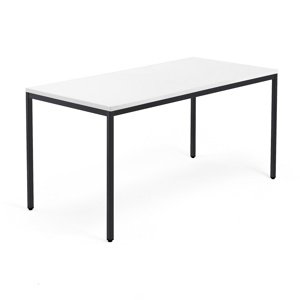 Stůl Modulus, 1600x800 mm, černý rám, bílá