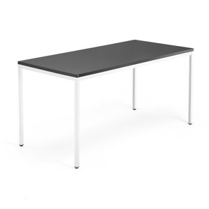 Stůl Modulus, 1600x800 mm, bílý rám, černá