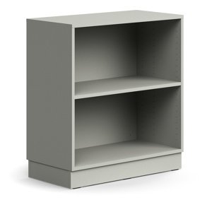 Regál QBUS, 1 police, sokl, 868x800x400 mm, světle šedá