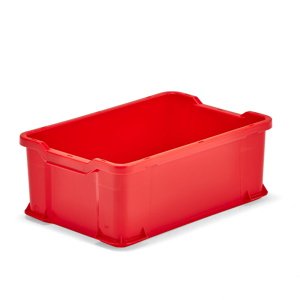 Plastová přepravka, 40 l, 600x400x225 mm, červená