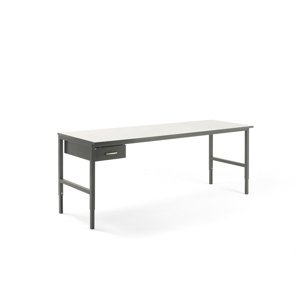 Pracovní stůl CARGO, 2400x750 mm, 1 zásuvka