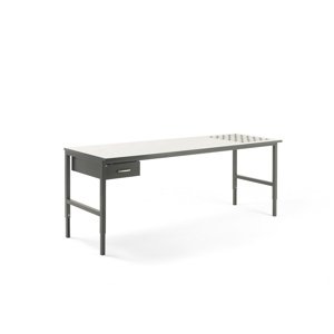 Pracovní stůl Cargo, s kuličkami, 2400x750 mm, 1 zásuvka