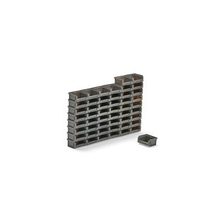 Plastový box Apart, 90x105x55 mm, bal. 50 ks, šedý