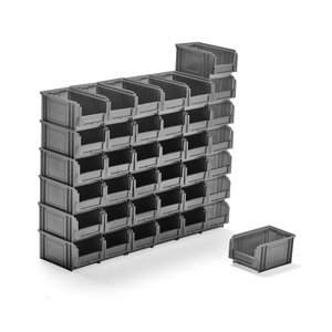Plastový box Apart, 235x145x125 mm, bal. 38 ks, šedý