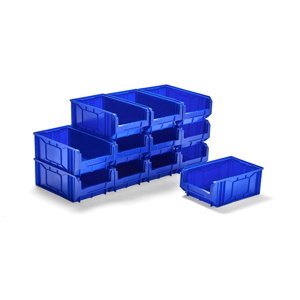 Plastový box Apart, 485x300x190 mm, bal. 12 ks, modrý