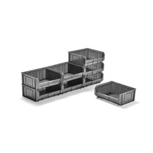 Plastový box Apart, 345x410x165 mm, bal. 8 ks, šedý