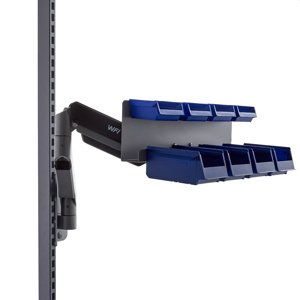 Závěsná lišta k dílenskému stolu ROBUST/SOLID/VERVE, nastavitelné rameno, 8 boxů