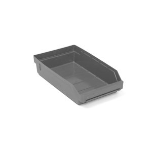 Skladová nádoba Reach, 400x240x95 mm, recyklovaný plast, šedá