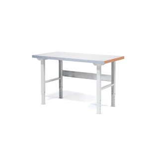 Dílenský stůl SOLID, 1500x800 mm, nosnost 750 kg, ocelový povrch